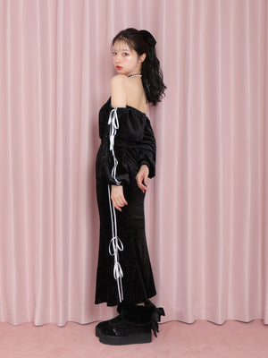 【SALE】Side line velour mermaid one piece(eme10456)