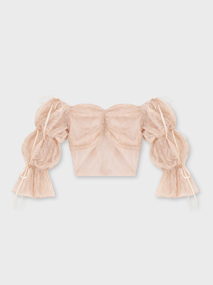Candy sleeve lace tops(eme10708)