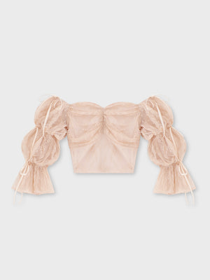 Candy sleeve lace tops(eme10708)