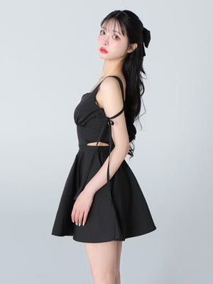 Taffeta ribbon mini onepiece(eme10531)