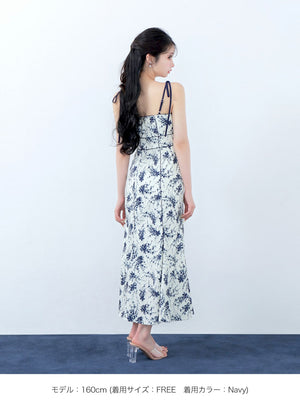 flower print cami onepiece(eme10542)