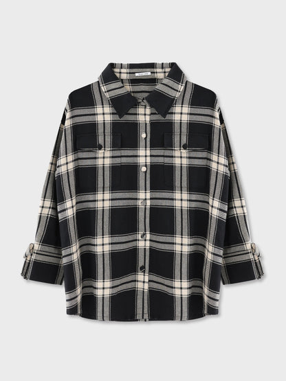 Urban check shirt outer(eme10801)