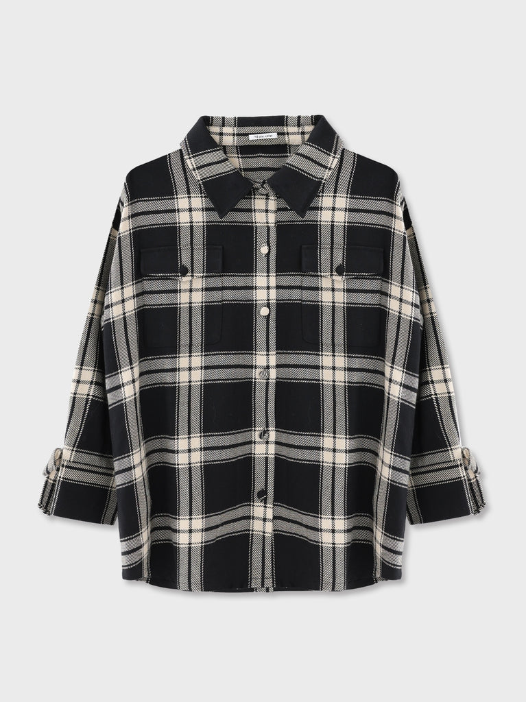 Urban check shirt outer(eme10801)