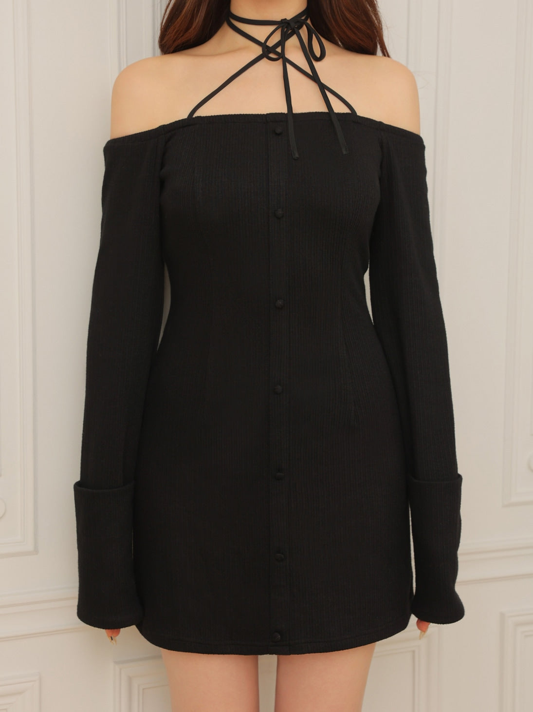 2way feather collar mini onepiece(eme10375) – M me eme