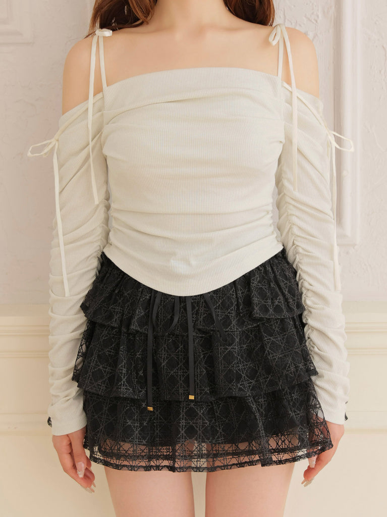 Ribbon ribbed knit(eme10773)