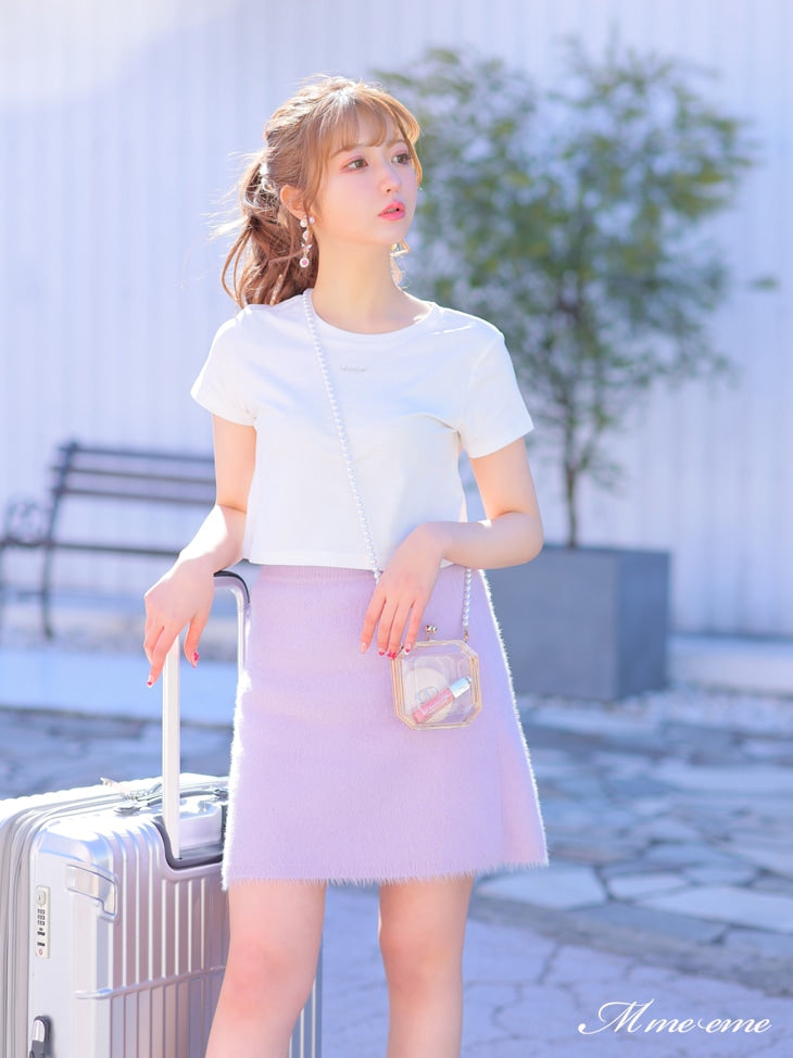 【SALE】Sequin shaggy knit skirt(eme10216)