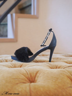 【SALE】Bijou fur sandals (eme10413)