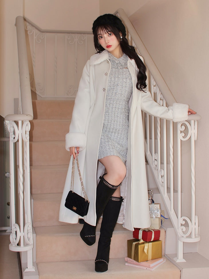 【SALE】Cut design chain long boots (eme10328)