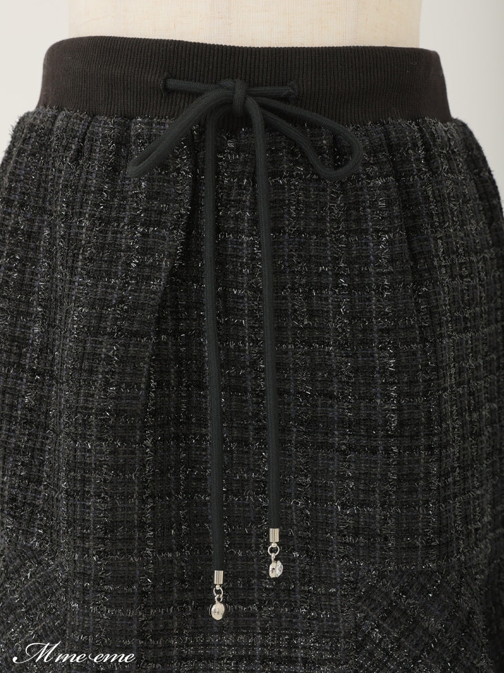 【SALE】Lame tweed mini skirt (eme10421)