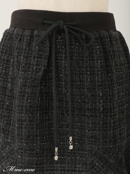 【SALE】Lame tweed mini skirt (eme10421)