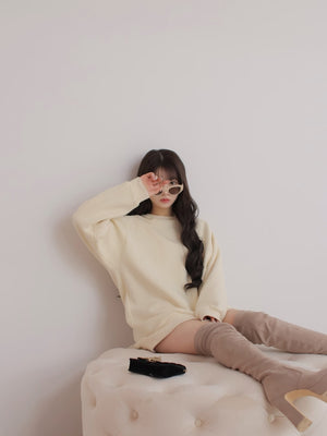 【sale】Back printed sweatshirt dress (eme10336)