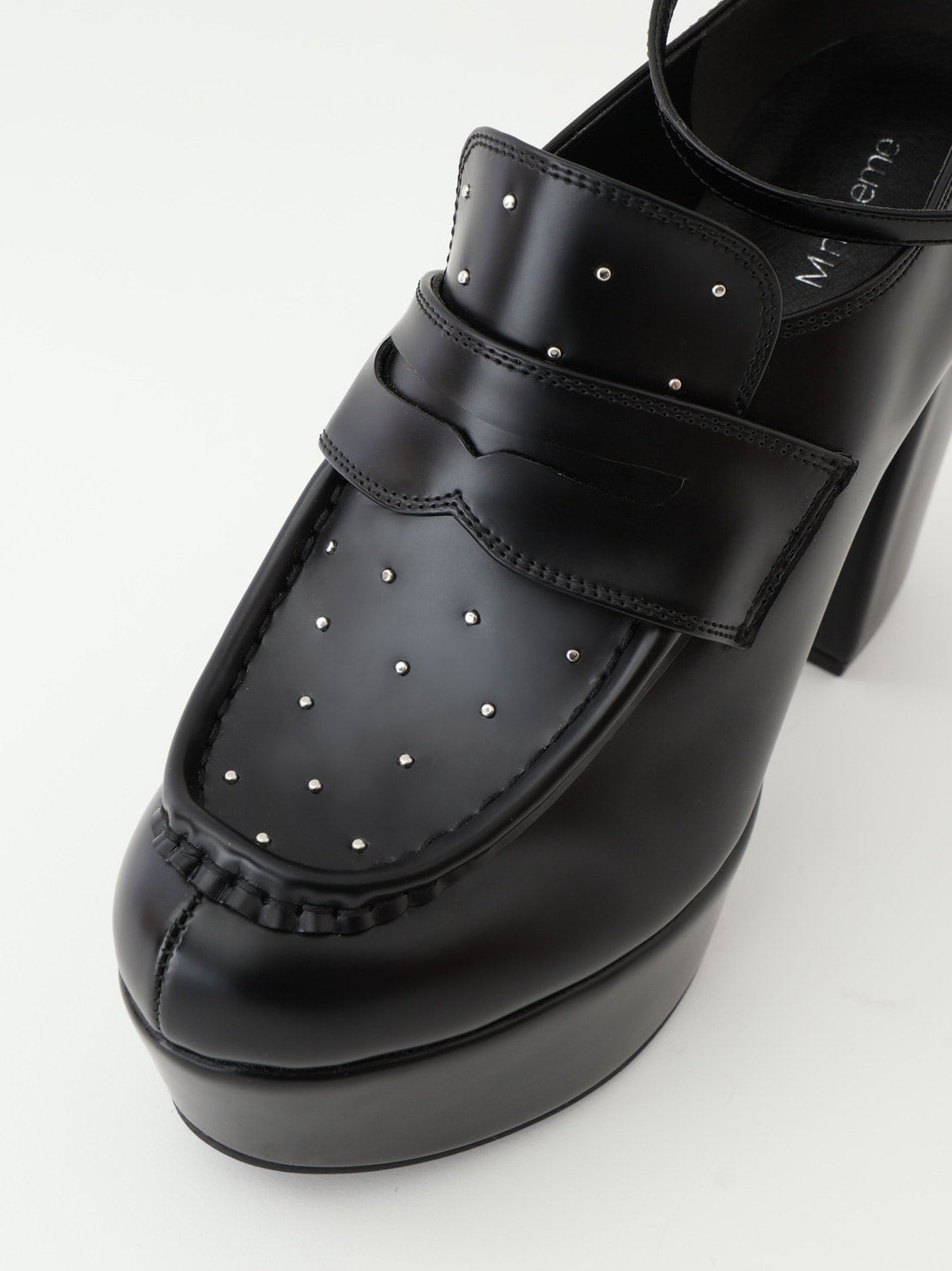 Studs leather loafer(eme10606)