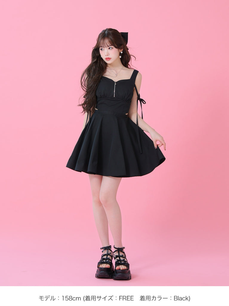 Taffeta ribbon mini onepiece(eme10531)