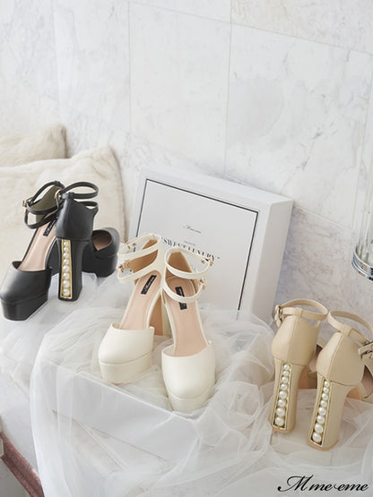【SALE】Pearl heel pumps (eme10288)