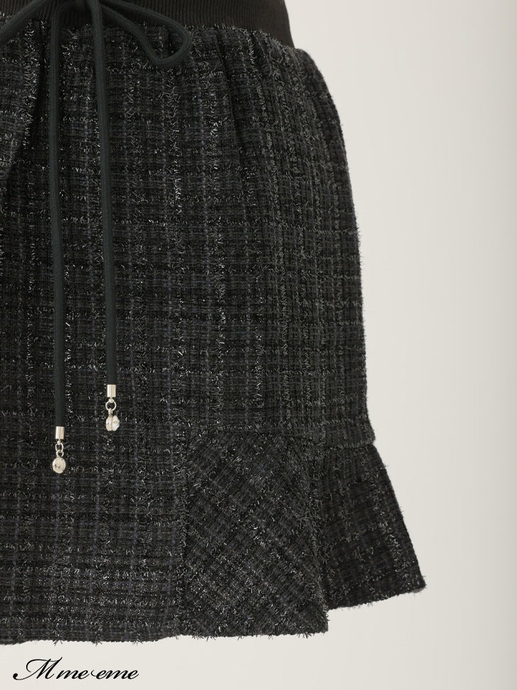 【SALE】Lame tweed mini skirt (eme10421)