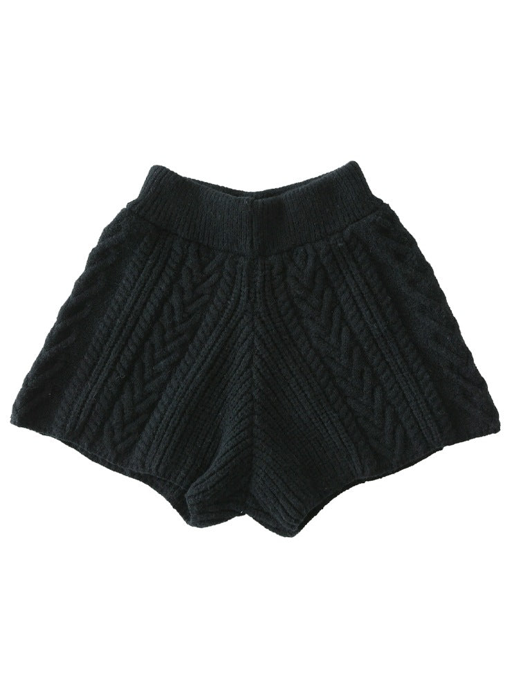 【SALE】Heart cable knit pants (eme10260)