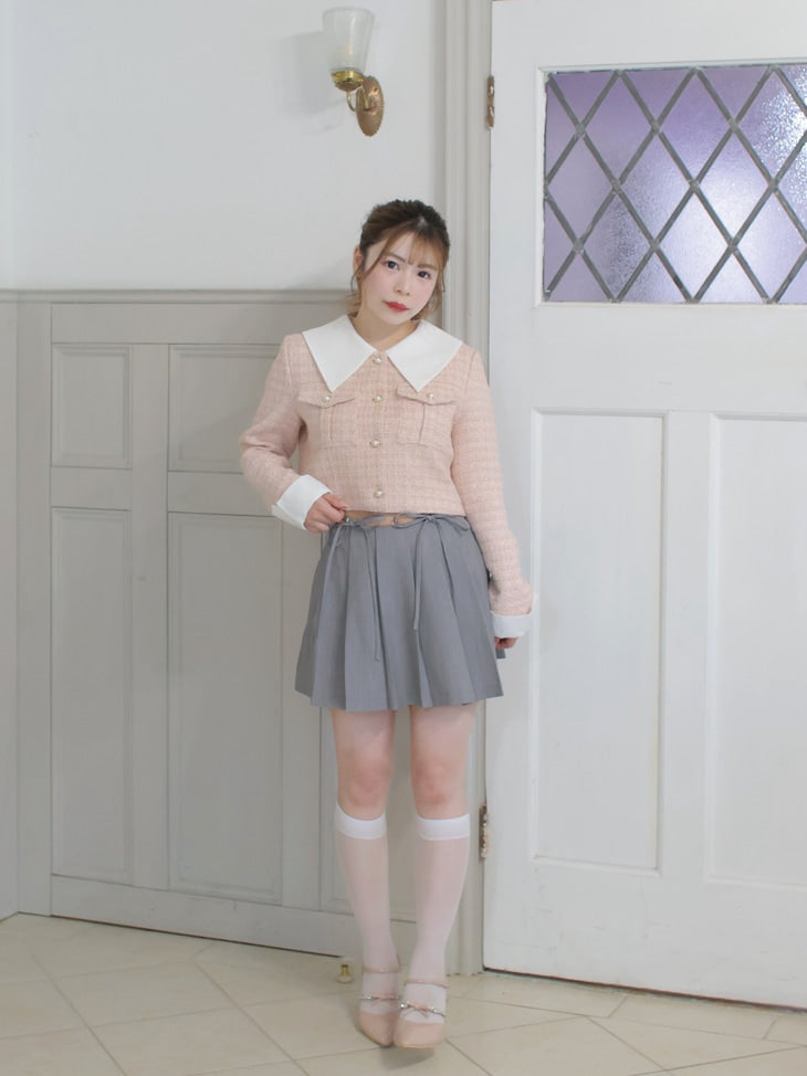 【SALE】Sweet spring tweed jacket (eme10337)