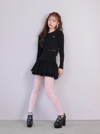Back ribbon rib knit tops(eme10460)