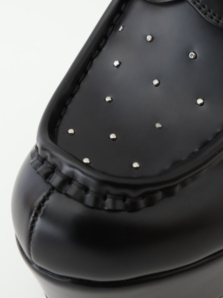 Studs leather loafer(eme10606)