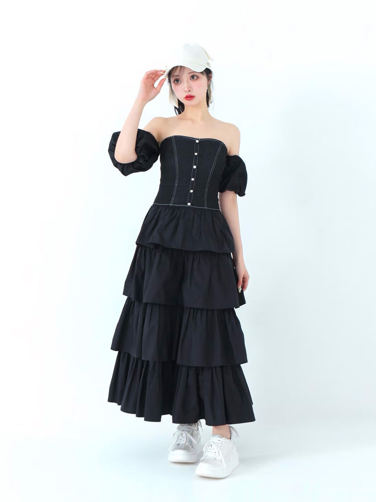 Ribbon beaded platform sneaker(eme10485)