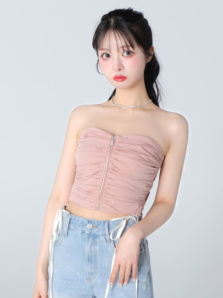 Back ribbon camisole tops(eme10470)