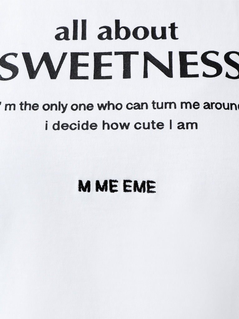 Ribbon sweet logo t-shirt(eme10709)
