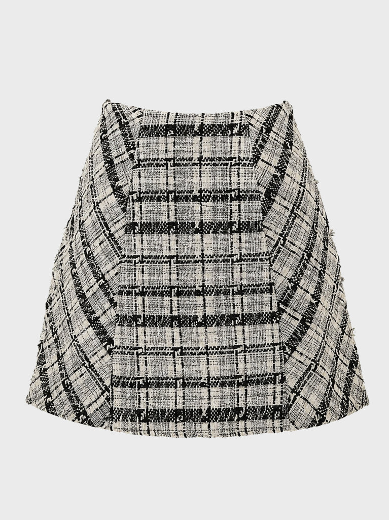 【SALE】【70％OFF】Lame tweed trapezoidal skirt (eme10507)