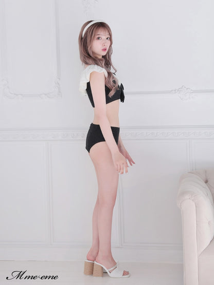 【SALE】Ribbon × glitter lace swimwear (eme10408)