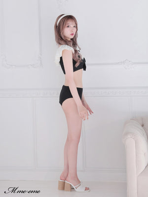 【SALE】Ribbon × glitter lace swimwear (eme10408)