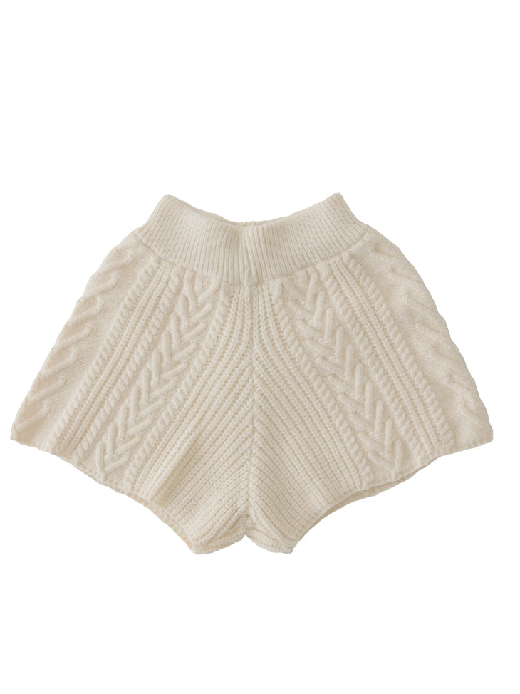 【SALE】Heart cable knit pants (eme10260)