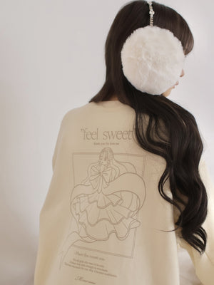 【sale】Back printed sweatshirt dress (eme10336)