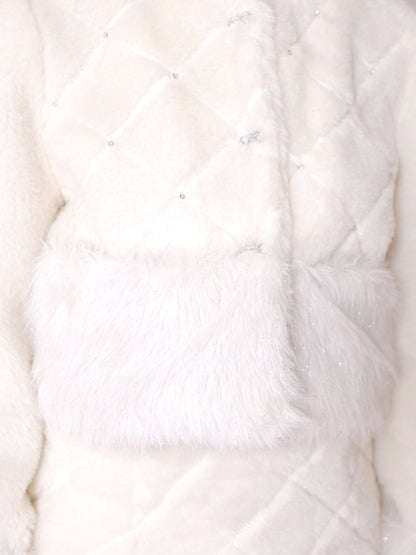 Shine bijou fake far jacket(eme10357)