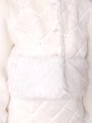 Shine bijou fake far jacket(eme10357)