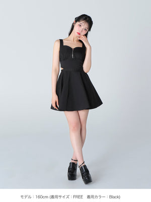 Taffeta ribbon mini onepiece(eme10531)