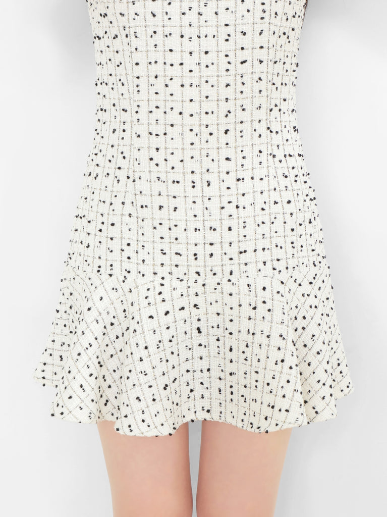 Check tweed mermaid mini onepiece(eme10545)