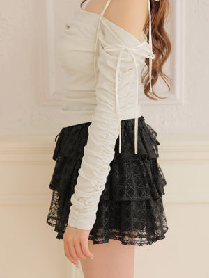 Ribbon ribbed knit(eme10773)