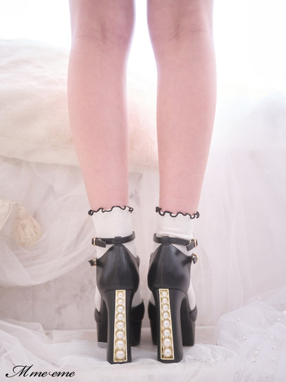 【SALE】Pearl heel pumps (eme10288)