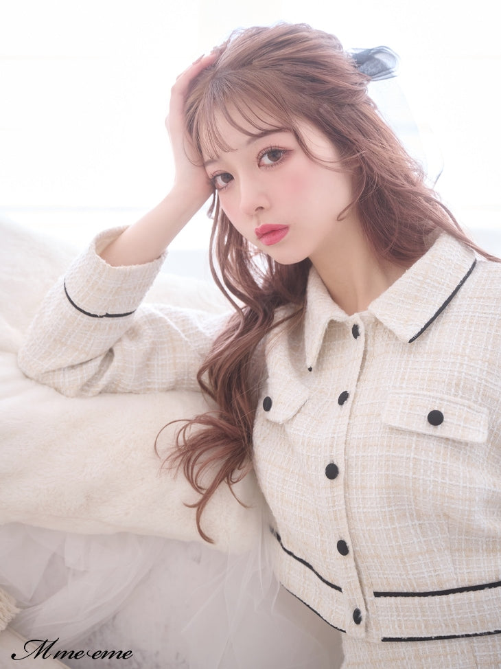 【SALE】Spring tweed jacket (eme10300)