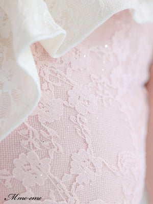 【SALE】Ribbon × glitter lace swimwear (eme10408)