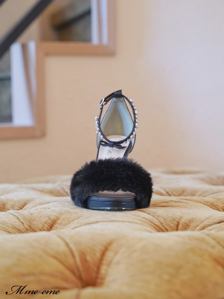 【SALE】Bijou fur sandals (eme10413)