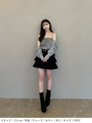 Feather like ensemble tops (eme10442)