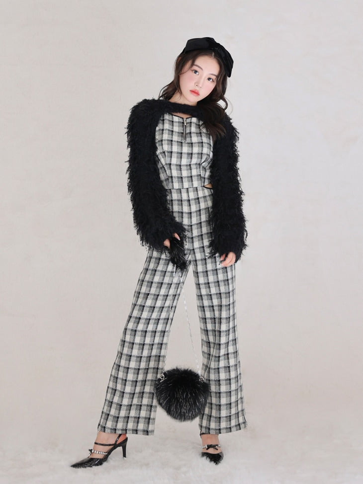 Lame tweed combinaison(eme10521)