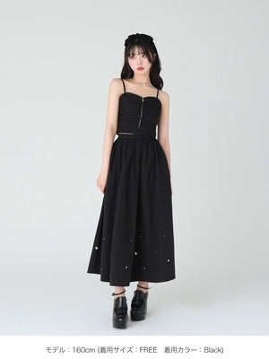 Bijou volume long skirt(eme10471)