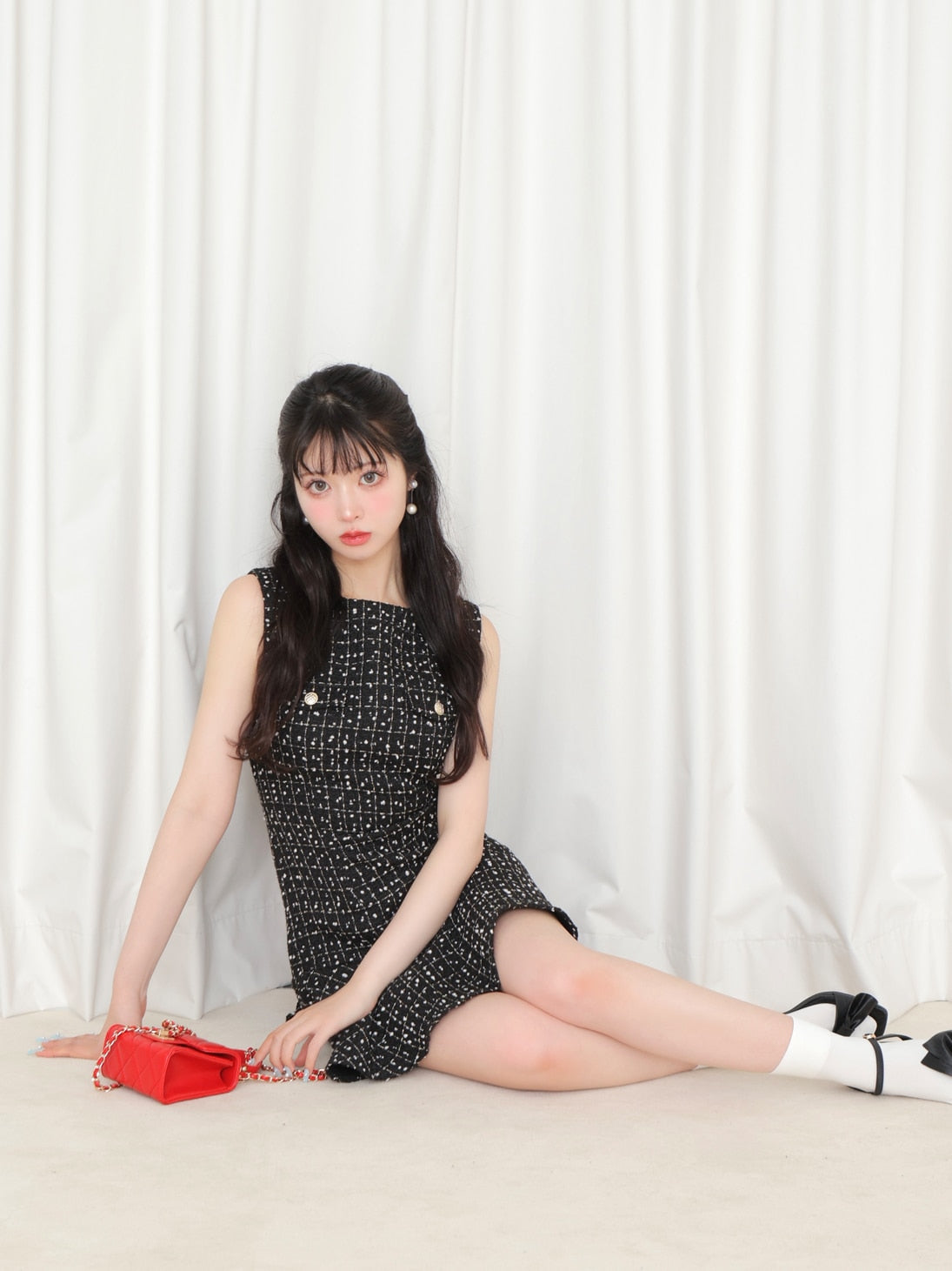 Check tweed mermaid mini onepiece(eme10545) – M me eme
