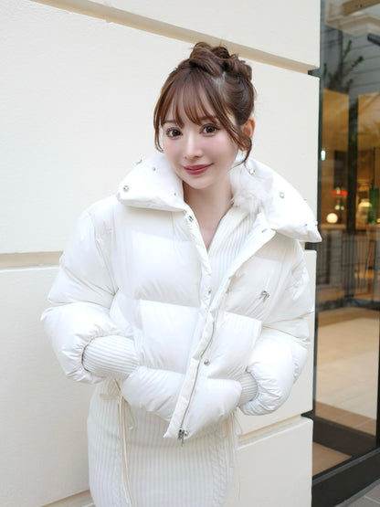 【SALE】Bijou cropped down jacket(eme10815)
