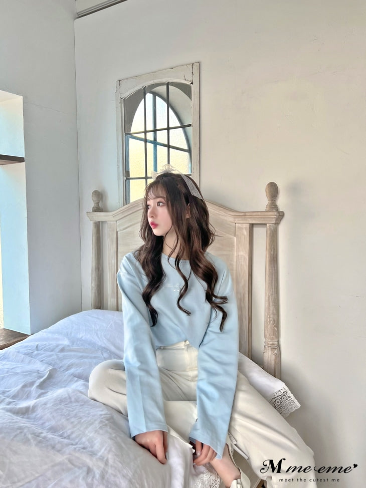 【SALE】Cutest embroidery ron t(eme10102)