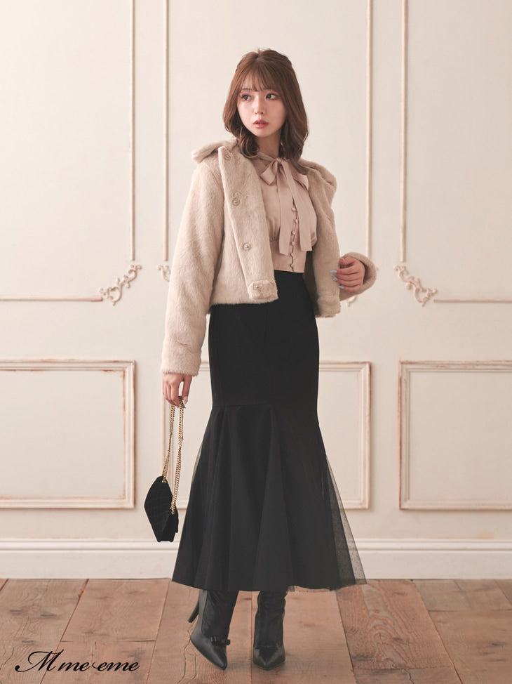 【SALE】Bijou fur coat (eme10286)