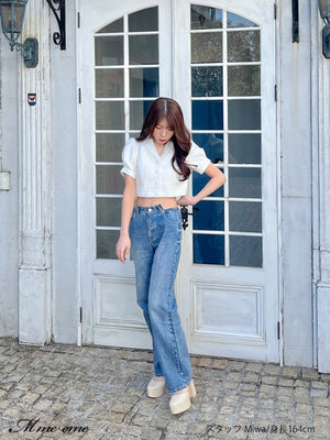 【SALE】Lace collar tweed jacket (eme10404)