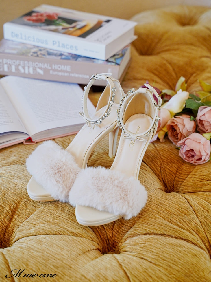 【SALE】Bijou fur sandals (eme10413)