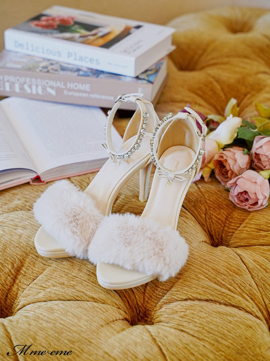 【SALE】Bijou fur sandals (eme10413)